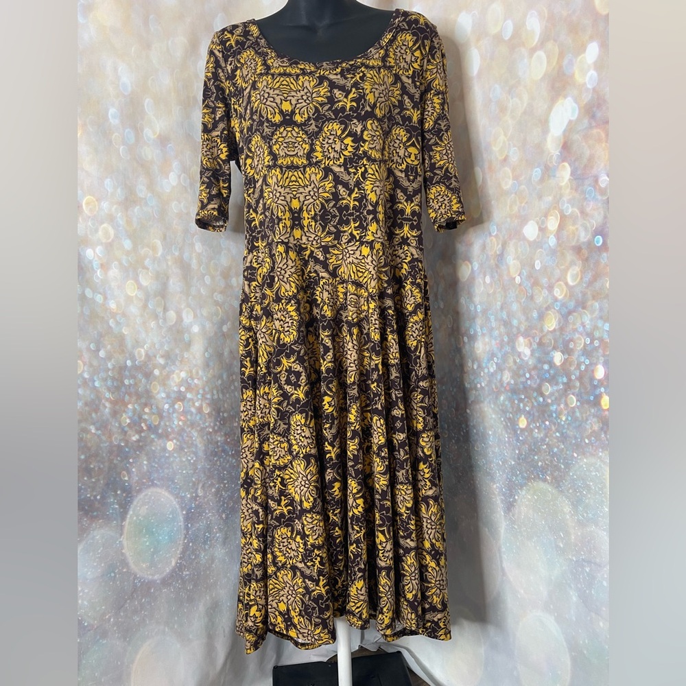 LuLaRoe Nicole Dress Fit and Flare Style Size L